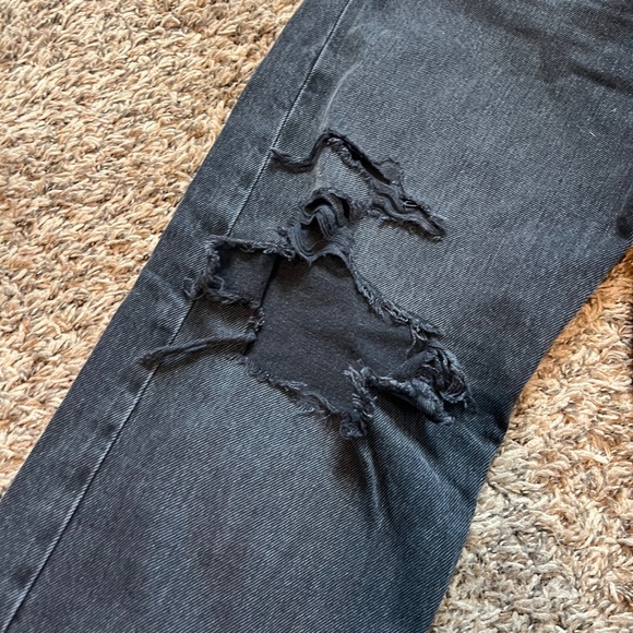 Agolde Jeans 25 Womens Black Fade High Rise The 90s Loose Straight Leg EUC - Picture 3 of 10